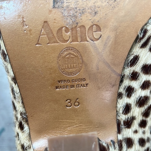 Acne Leopard Print Ankle boots - Picture 7 of 9